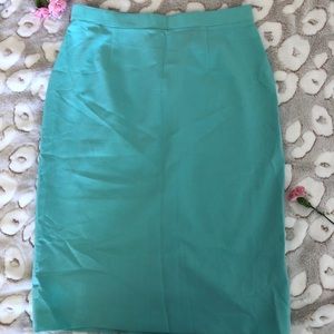 Turquoise pencil skirt